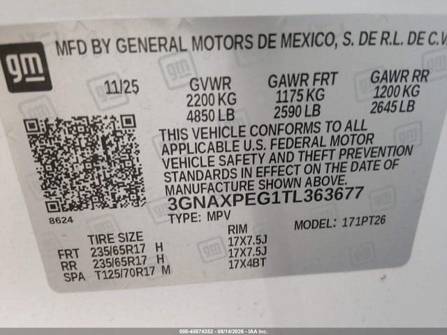 2026 CHEVROLET EQUINOX AWD LT 9