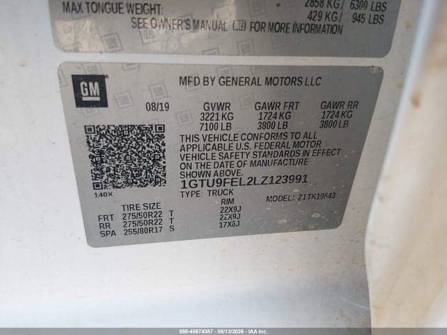 2020 GMC SIERRA 1500 4WD SHORT BOX DENALI 9