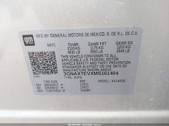 2021 CHEVROLET EQUINOX AWD 2FL 9