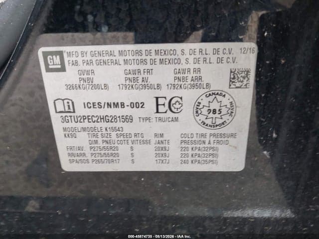 2017 GMC SIERRA 1500 DENALI 9