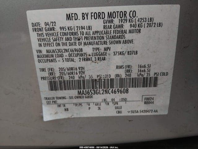 2022 FORD ECOSPORT SE 9