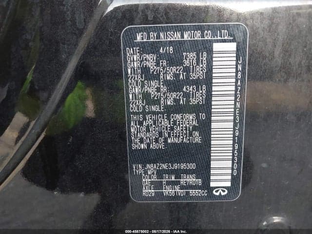 2018 INFINITI QX80 9
