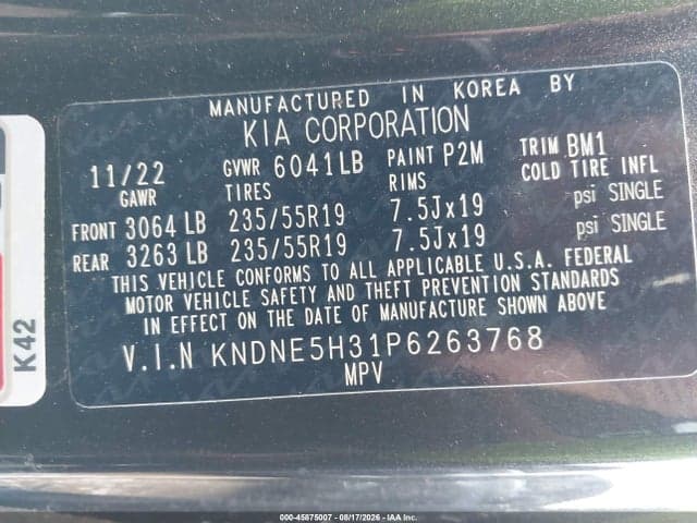 2023 KIA CARNIVAL MPV SX PRESTIGE 9