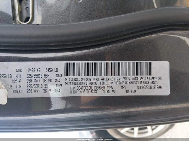 2018 DODGE JOURNEY GT 9