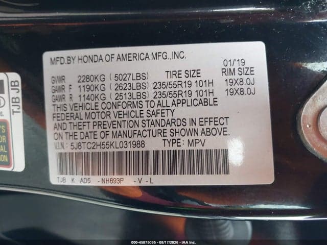 2019 ACURA RDX TECHNOLOGY PACKAGE 9