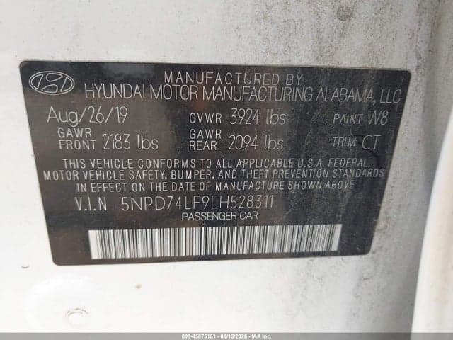 2020 HYUNDAI ELANTRA SE 9