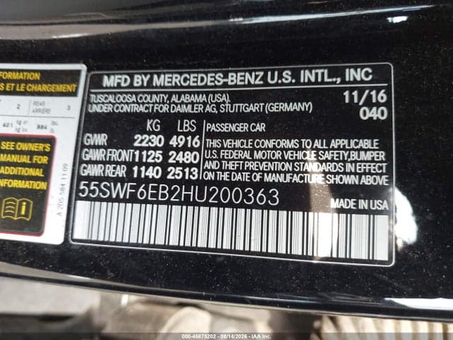 2017 MERCEDES-BENZ AMG C 43 4MATIC 9