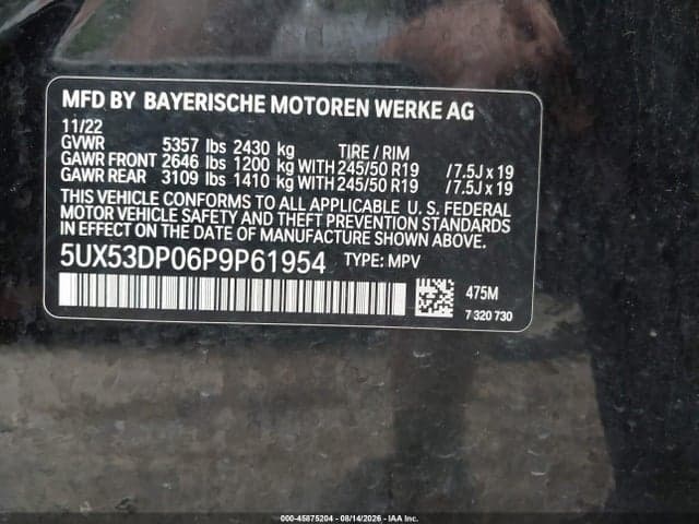 2023 BMW X3 XDRIVE30I 9
