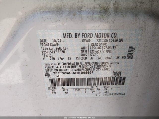 2024 FORD MAVERICK XL 9