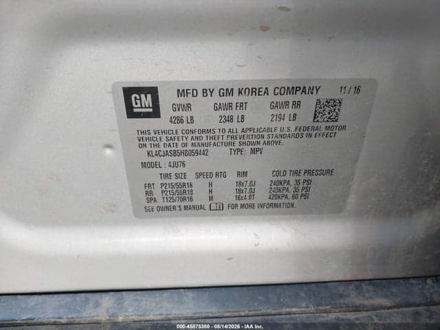 2017 BUICK ENCORE PREFERRED 9