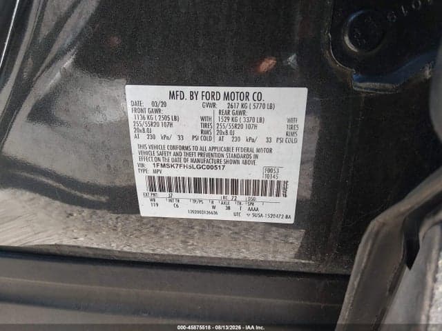 2020 FORD EXPLORER LIMITED 9