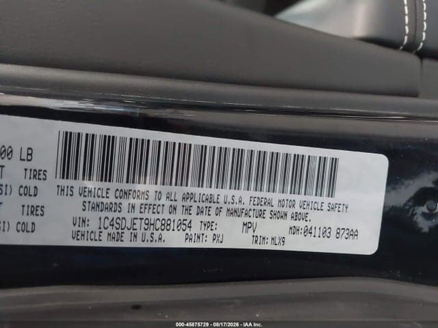 2017 DODGE DURANGO CITADEL ANODIZED PLATINUM AWD 9