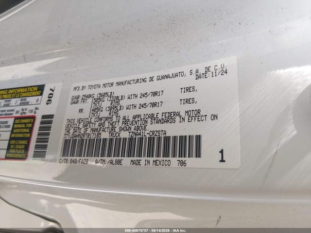 2024 TOYOTA TACOMA SR 4