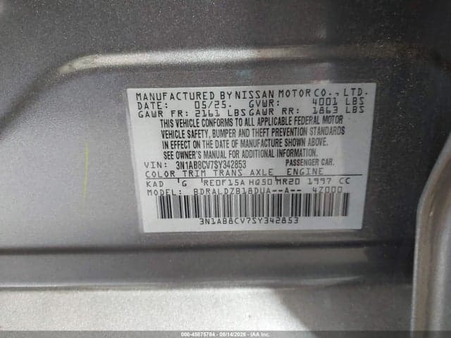 2025 NISSAN SENTRA SV 9