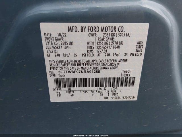 2022 FORD MAVERICK LARIAT 9