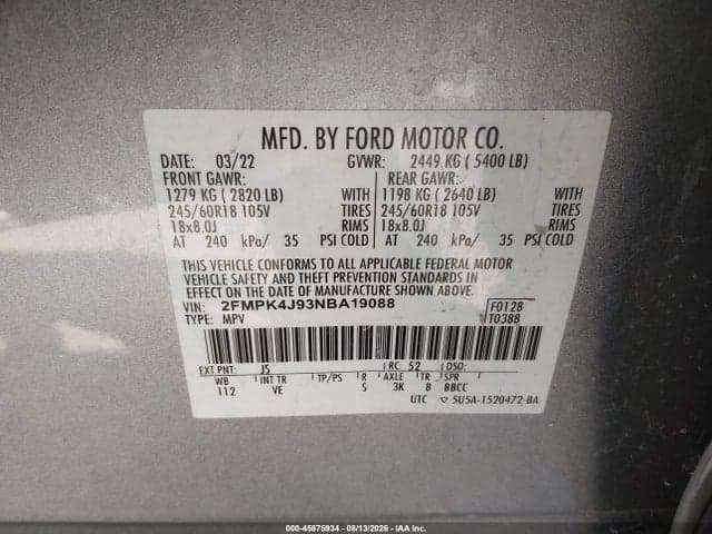 2022 FORD EDGE SEL 9