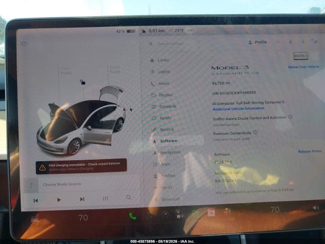 2019 TESLA MODEL 3 LONG RANGE/MID RANGE/STANDARD RANGE/STANDARD RANGE PLUS 7
