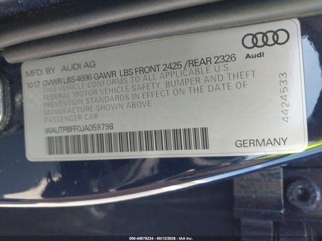 2018 AUDI A3 E-TRON 1.4T PREMIUM/1.4T TECH PREMIUM 9