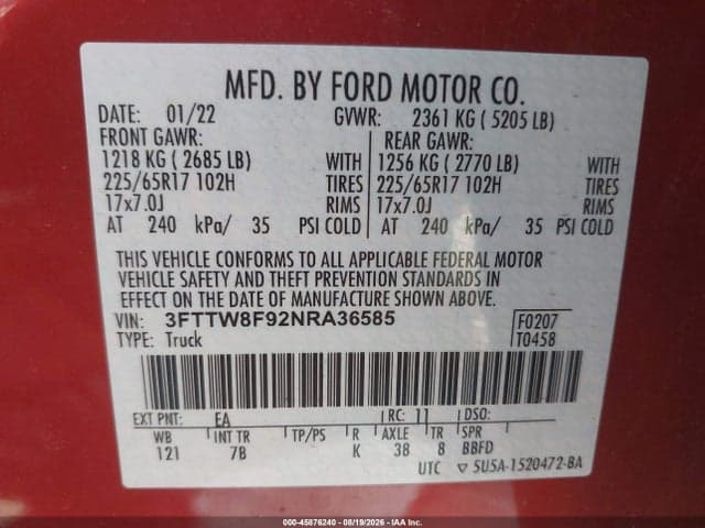 2022 FORD MAVERICK XLT 9