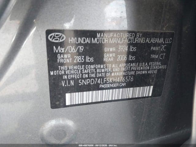 2019 HYUNDAI ELANTRA SE 9