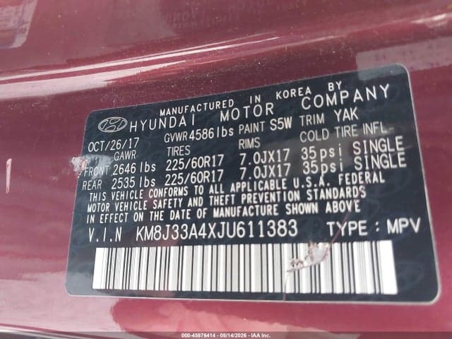 2018 HYUNDAI TUCSON SEL 9