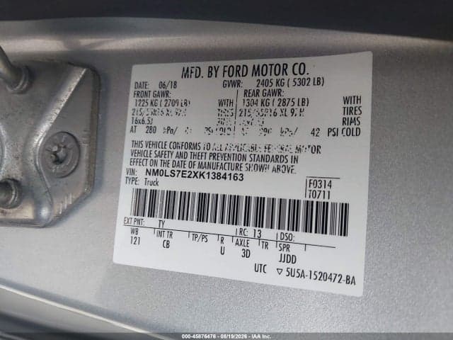 2019 FORD TRANSIT CONNECT XL 9
