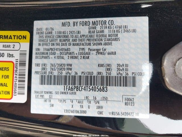 2026 FORD MUSTANG GT PREMIUM FASTBACK 9