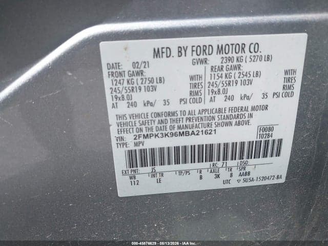 2021 FORD EDGE TITANIUM 9
