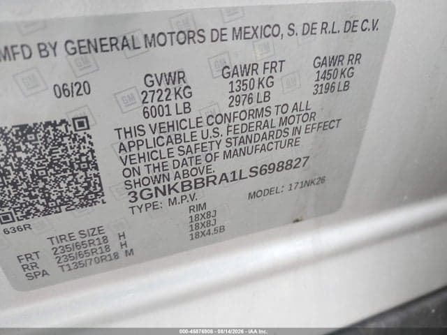 2020 CHEVROLET BLAZER FWD 1LT 9