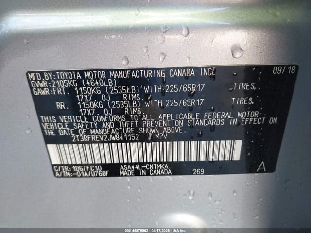 2018 TOYOTA RAV4 XLE 9