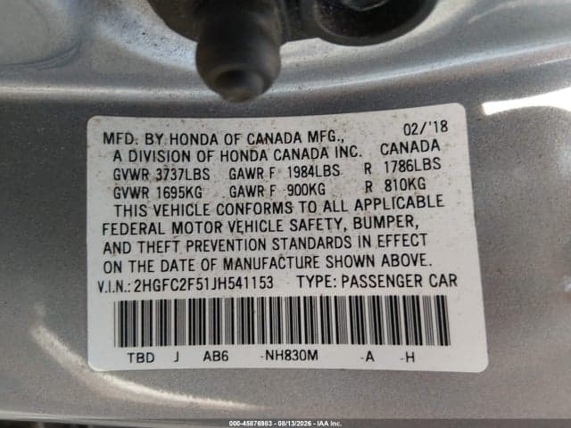 2018 HONDA CIVIC LX 9