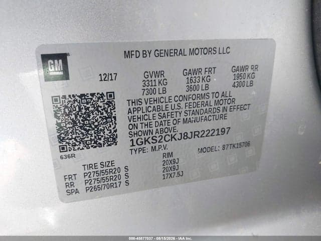 2018 GMC YUKON DENALI 9