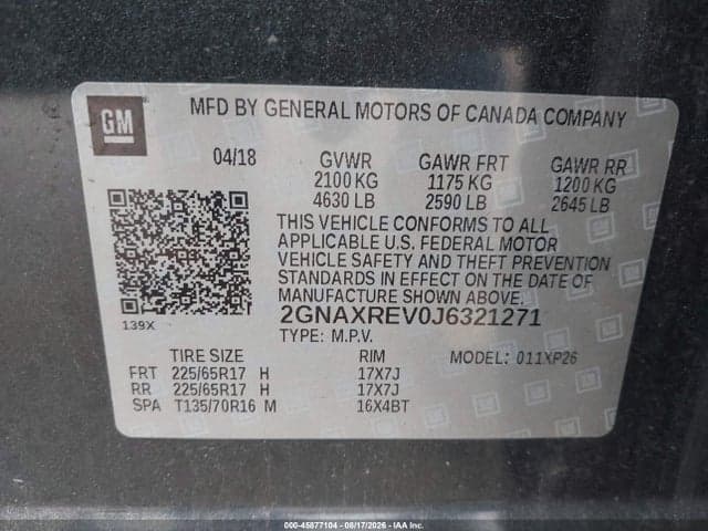 2018 CHEVROLET EQUINOX LS 9