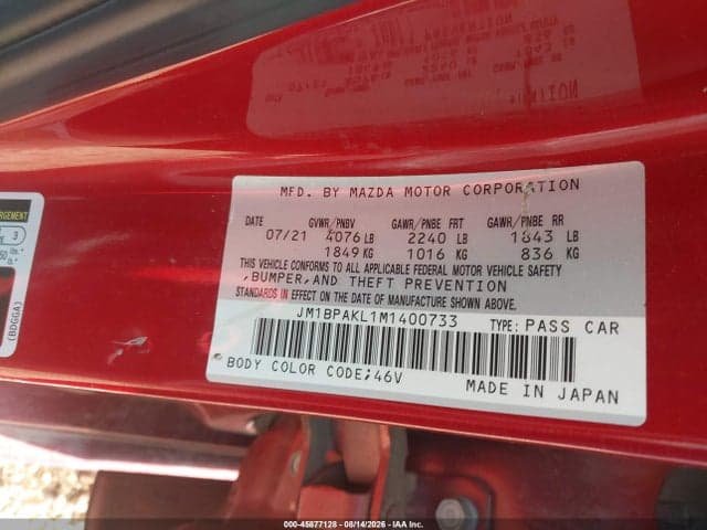 2021 MAZDA MAZDA3 SELECT 9