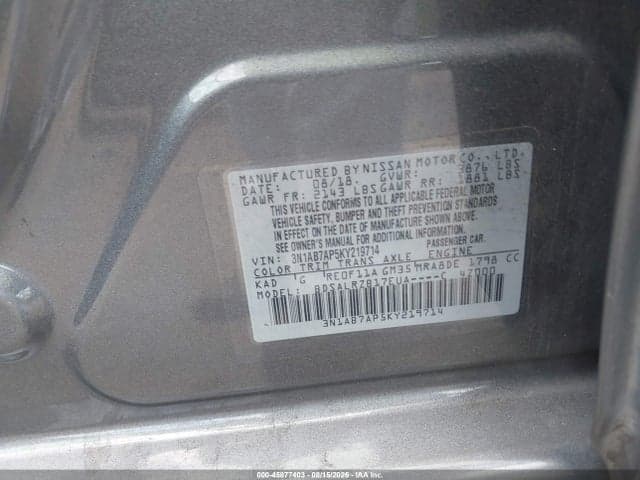 2019 NISSAN SENTRA SR 9