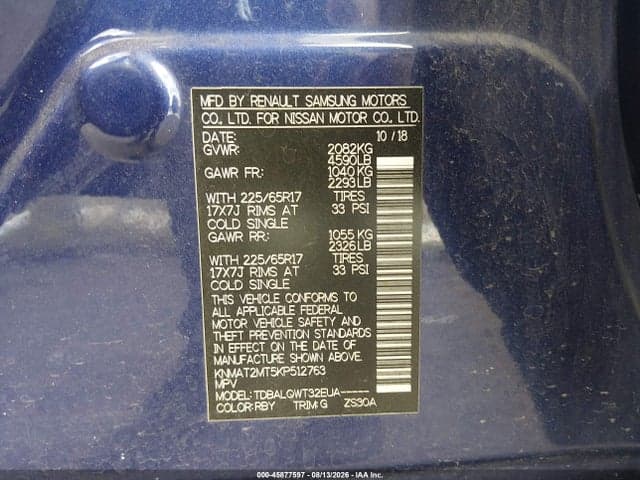 2019 NISSAN ROGUE SV 9
