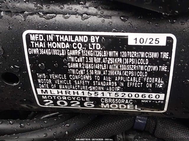 2026 HONDA CBR650 R 10