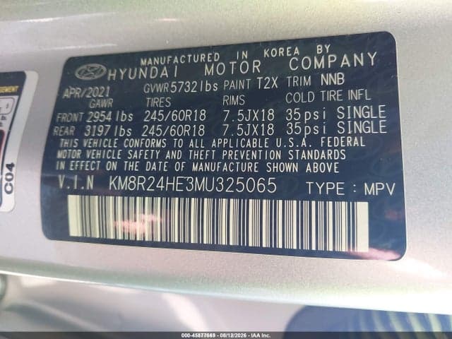 2021 HYUNDAI PALISADE SEL 9