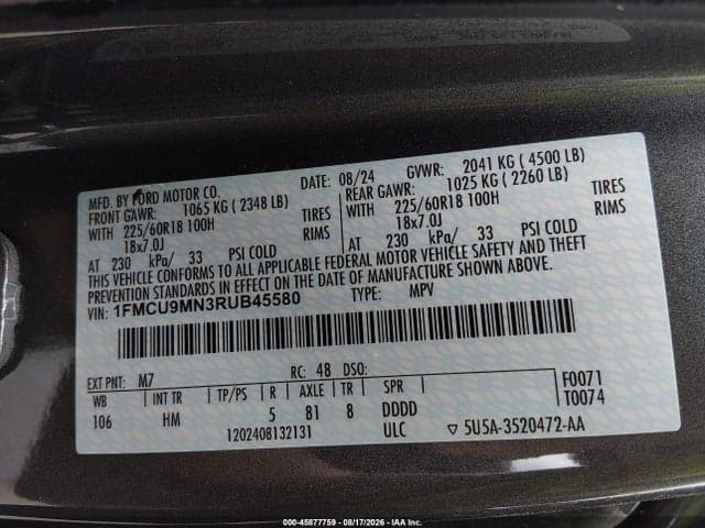 2024 FORD ESCAPE ST LINE 9
