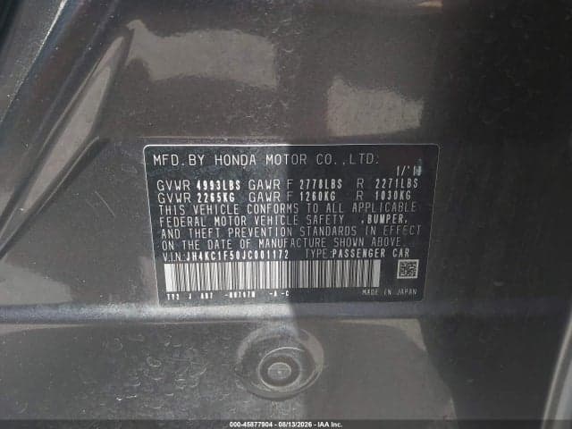 2018 ACURA RLX 9