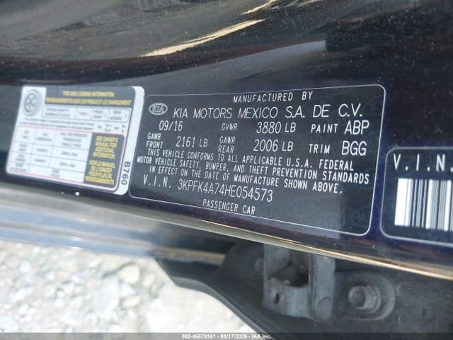 2017 KIA FORTE LX 9