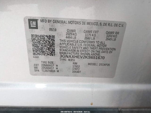 2019 CHEVROLET EQUINOX LS 9