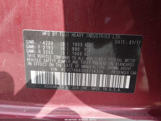2017 SUBARU IMPREZA 2.0I PREMIUM 9