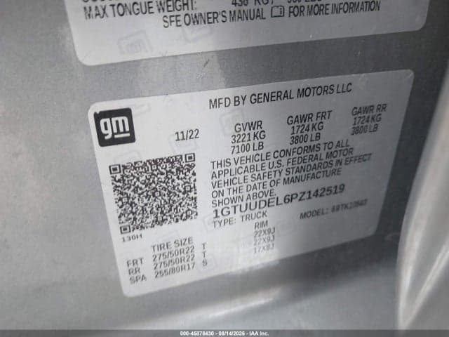 2023 GMC SIERRA 1500 4WD SHORT BOX SLT 9