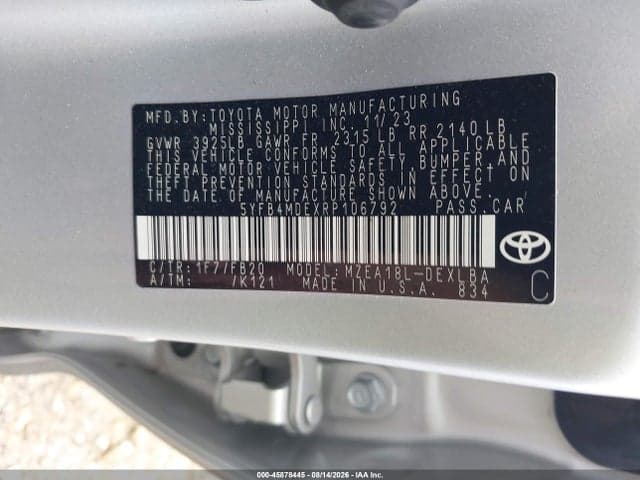 2024 TOYOTA COROLLA LE 9