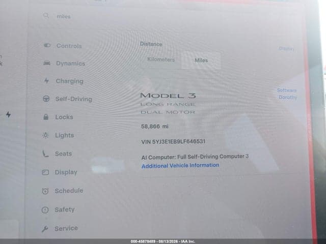 2020 TESLA MODEL 3 LONG RANGE DUAL MOTOR ALL-WHEEL DRIVE 7