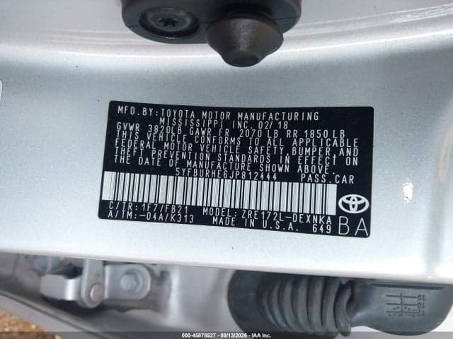 2018 TOYOTA COROLLA LE 9