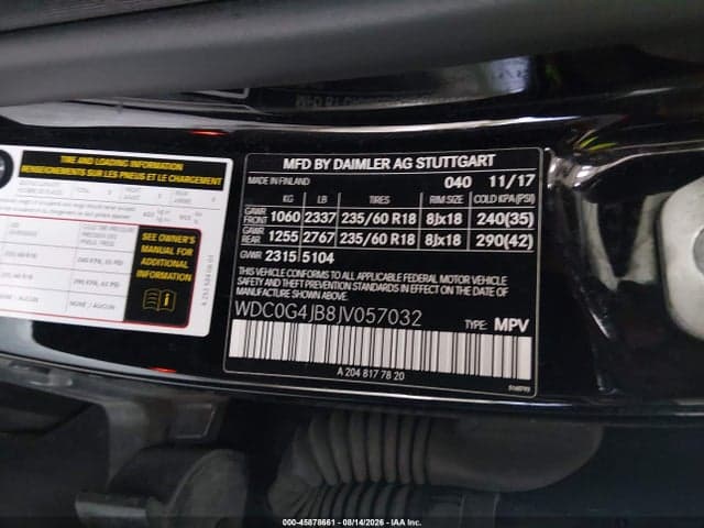 2018 MERCEDES-BENZ BENZ OTHER 9