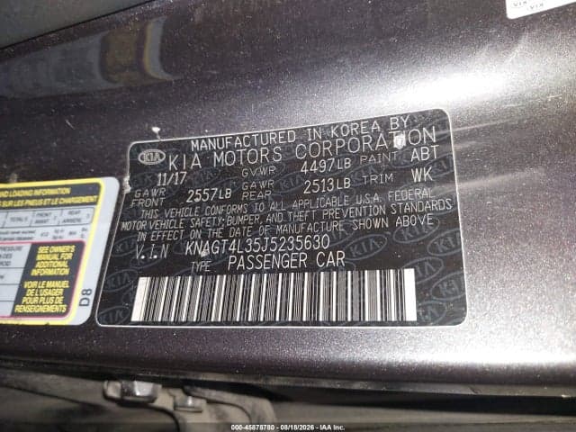 2018 KIA OPTIMA LX 9