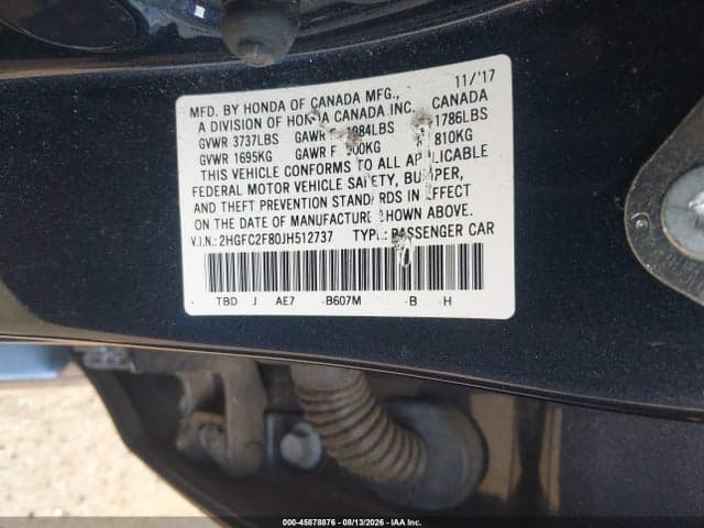 2018 HONDA CIVIC EX 9